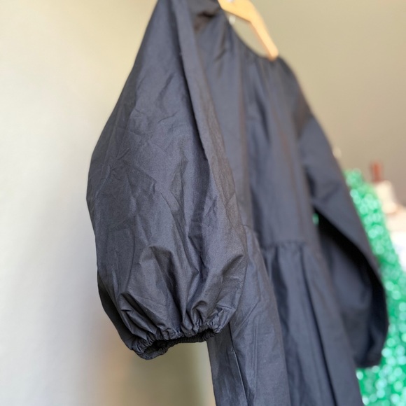 SOLD! Cotton Poplin Puff-Balloon Sleeved Dress - Picture 5 of 9